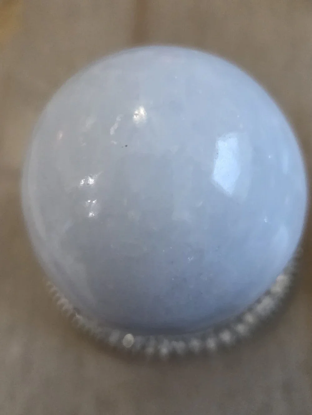 Natural Blue Celestite Crystal Carved Mushroom Tower #2